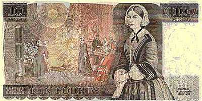 Angleterre (1975-1988)10 Pounds(Florence Nightingale)